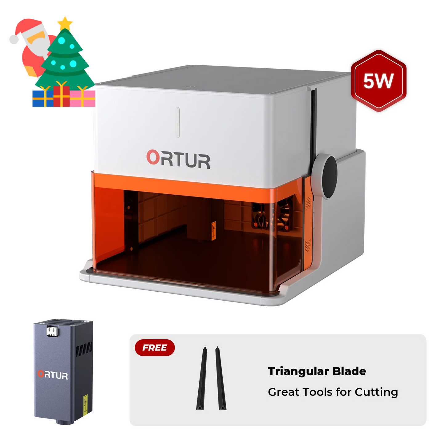 Ortur R1 Portable Laser Engraver White 5W + 1.3W IR