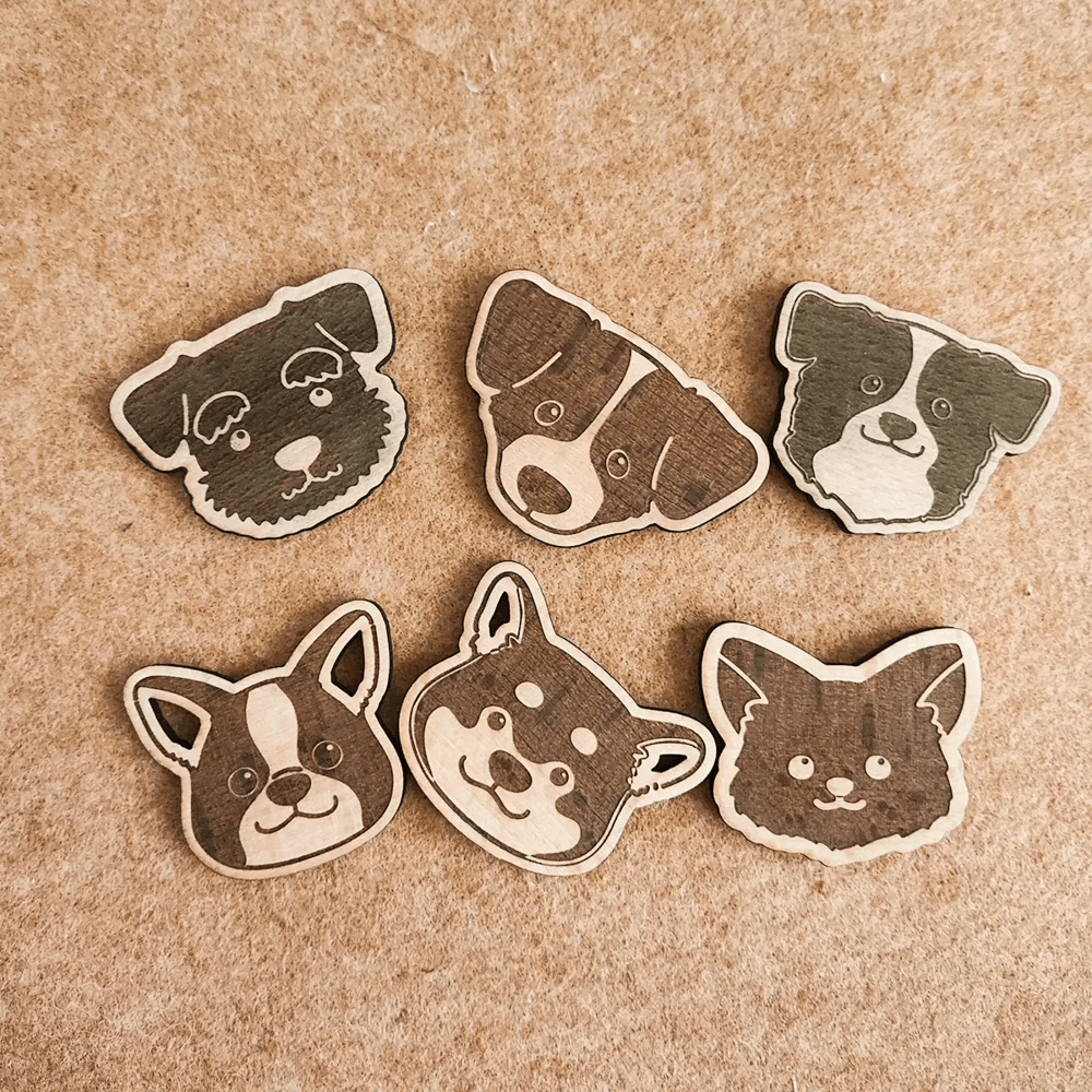 Ortur engraving dog shaped fridge magnet