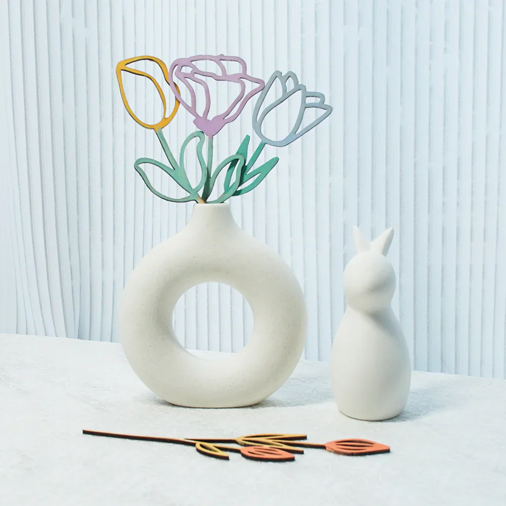 Ortur engraving wooden flower