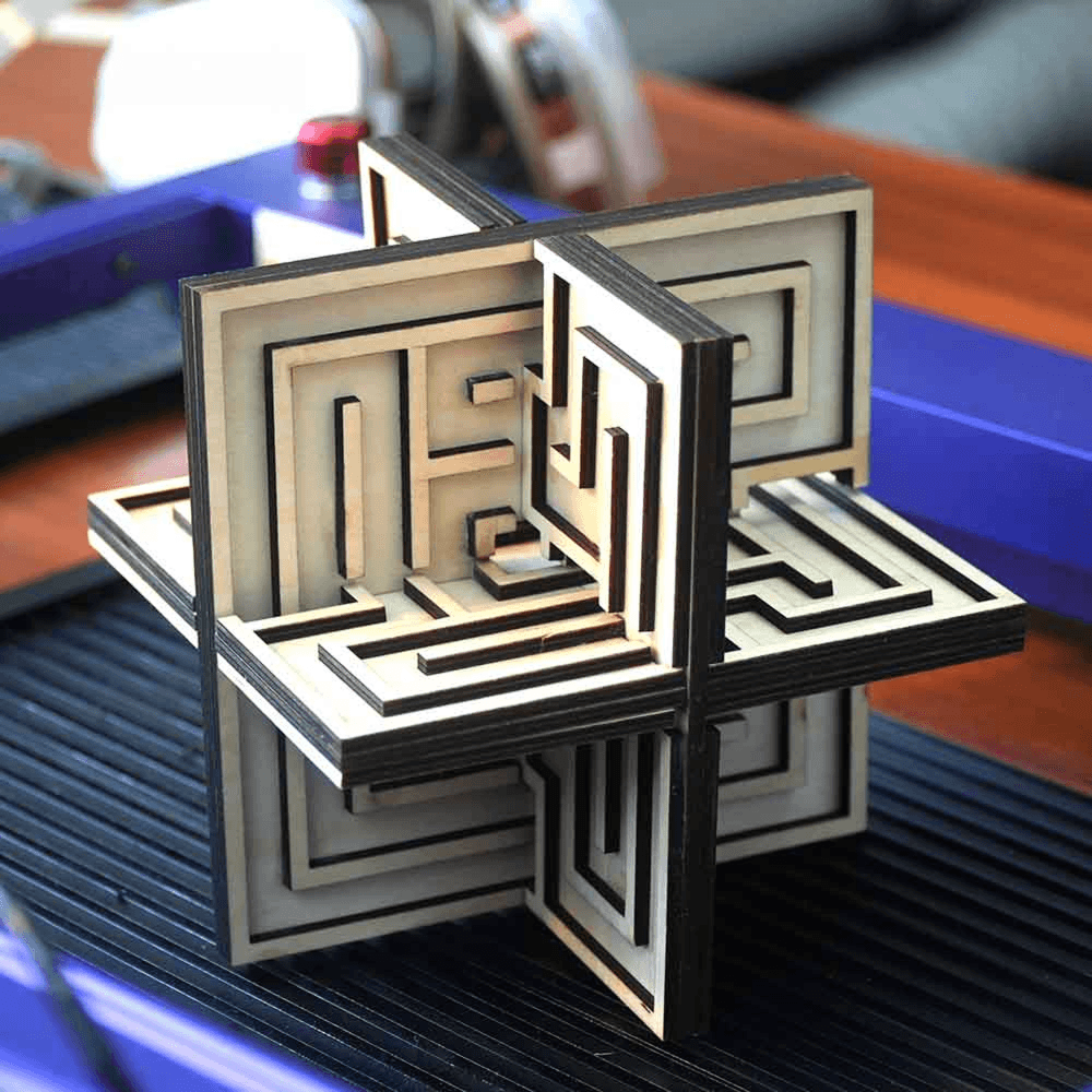 Ortur engraving wooden maze toys