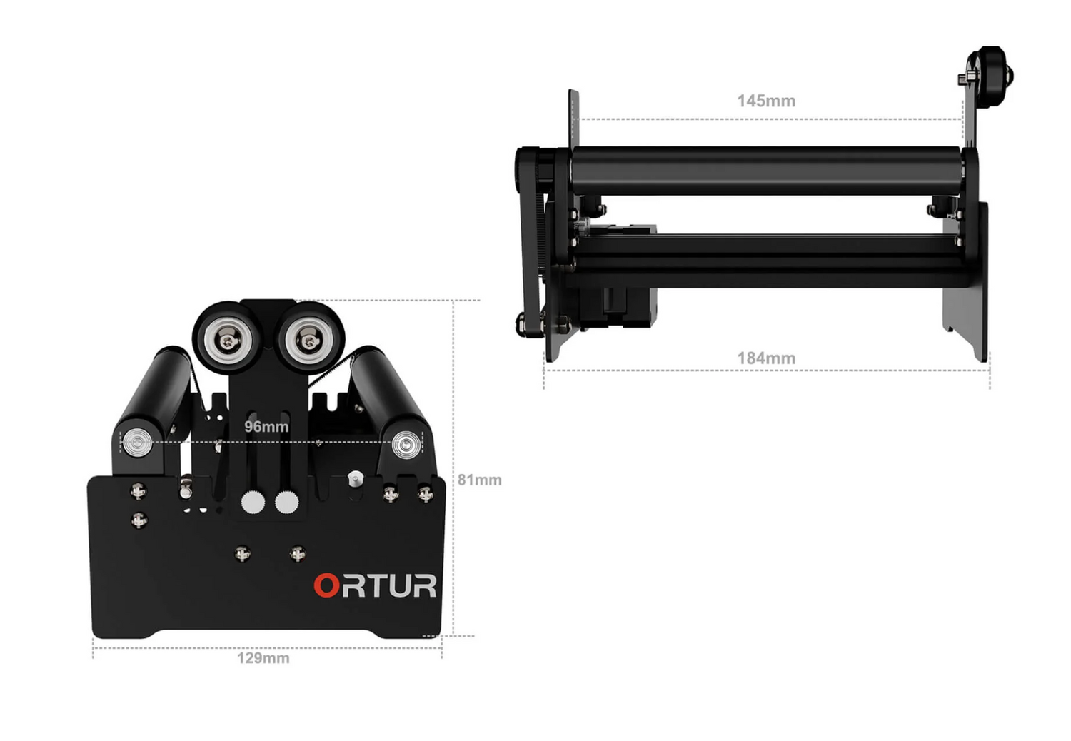 Ortur Laser Rotary Roller (YRR2.0) adjustable width for versatility